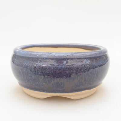 Ceramiczna miska bonsai 8 x 8 x 4 cm, kolor niebieski - 1