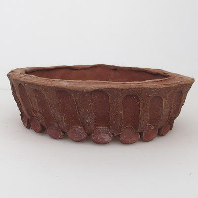 Ceramiczna miska bonsai 14 x 14 x 6,5 cm, kolor brązowy - 2. jakość - 1