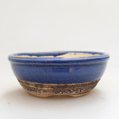 Ceramiczna miska bonsai 8,5 x 8,5 x 3,5 cm, kolor niebieski - 1