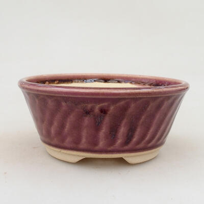 Ceramiczna miska bonsai 12,5 x 12,5 x 5,5 cm, kolor różowy - 1