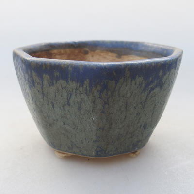 Ceramiczna miska bonsai 8,5 x 8,5 x 5,5 cm, kolor niebieski - 1