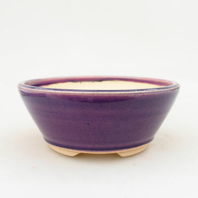 Ceramiczna miska bonsai 13,5 x 13,5 x 5,5 cm, kolor fioletowy - 1
