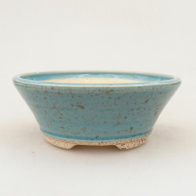 Ceramiczna miska bonsai 13 x 13 x 5 cm, kolor niebieski - 1