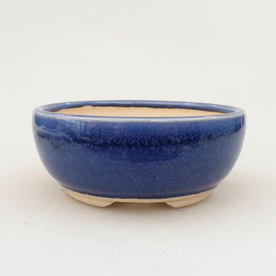 Ceramiczna miska bonsai 13 x 13 x 5,5 cm, kolor niebieski - 1