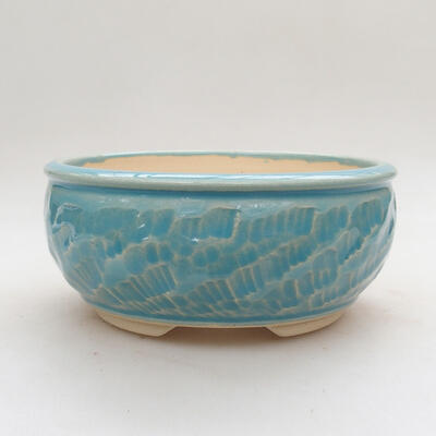 Ceramiczna miska bonsai 13 x 13 x 5,5 cm, kolor niebieski - 1