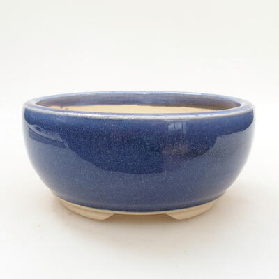 Ceramiczna miska bonsai 12,5 x 12,5 x 6 cm, kolor niebieski - 1