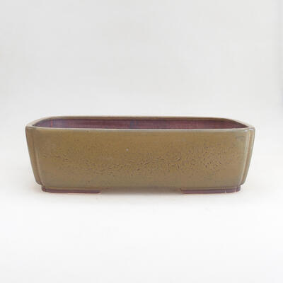 Ceramiczna miska bonsai 29 x 22,5 x 8 cm, kolor brązowy - 1