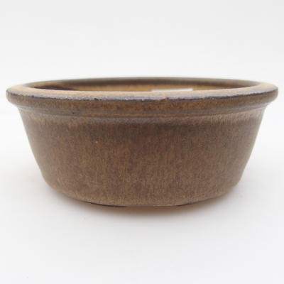 Ceramiczna miska bonsai 10 x 10 x, 3,5 cm, kolor brązowy - 1