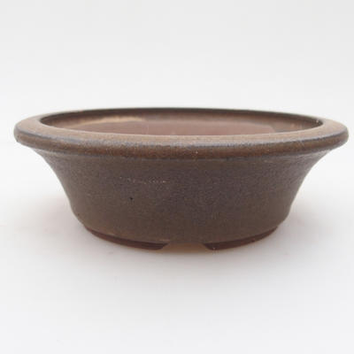 Ceramiczna miska bonsai 12 x 12 x, 4 cm, kolor brązowy - 1