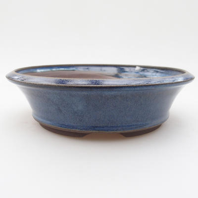 Ceramiczna miska bonsai 17 x 17 x 4,5 cm, kolor niebieski - 1