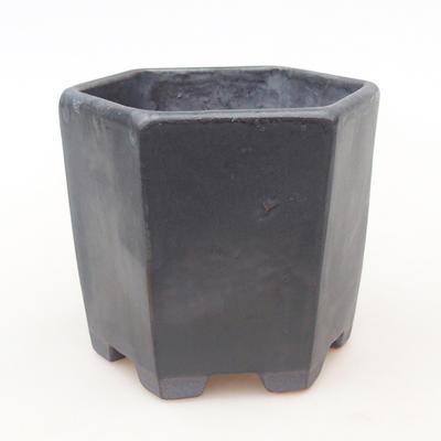 Ceramiczna miska bonsai 9,5 x 8,5 x 8 cm, kolor czarny - 1