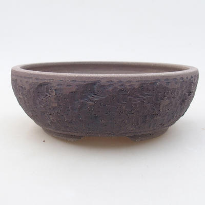 Ceramiczna miska bonsai 16 x 16 x 5,5 cm, kolor szary - 1