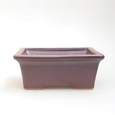 Ceramiczna miska bonsai 11,5 x 9 x 5 cm, kolor brązowy - 1