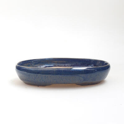 Ceramiczna miska bonsai 12,5 x 9,5 x 3 cm, kolor niebieski - 1
