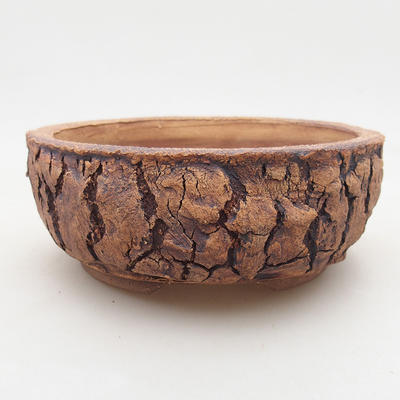 Ceramiczna miska bonsai 14 x 14 x 6 cm, kolor szary - 1