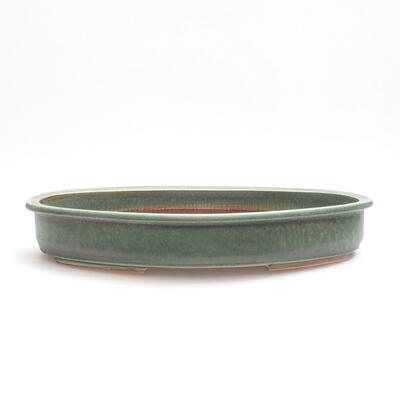 Ceramiczna miska bonsai 28,5 x 22 x 5 cm, kolor zielony - 1