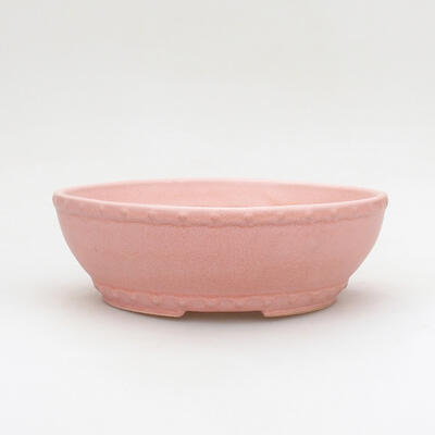 Ceramiczna miska bonsai 17 x 17 x 5,5 cm, kolor różowy - 1