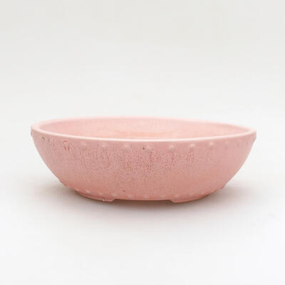 Ceramiczna miska bonsai 17 x 17 x 5,5 cm, kolor różowy - 1
