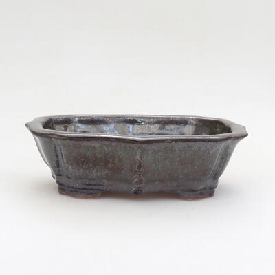 Ceramiczna miska bonsai 15 x 11 x 4,5 cm, kolor metalowy - 1