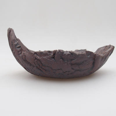 Ceramiczna skorupa 14,5 x 11 x 7 cm, kolor szaro-brązowy - 1