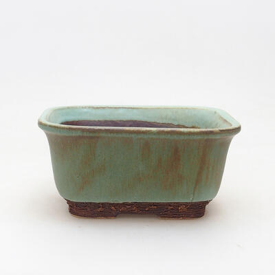 Ceramiczna miska bonsai 17 x 15 x 8,5 cm, kolor brązowo-zielony - 1