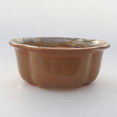 Ceramiczna miska bonsai 13 x 11 x 5 cm, kolor brązowy - 1