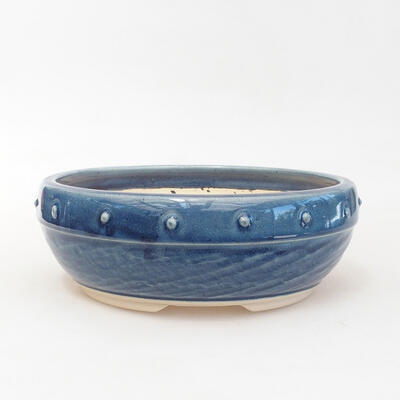 Ceramiczna miska bonsai 20 x 20 x 7 cm, kolor niebieski - 1