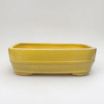 Ceramiczna miska bonsai 23,5 x 19 x 7,5 cm, kolor żółty - 1