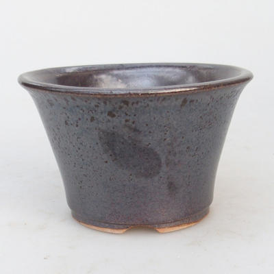 Ceramiczna miska bonsai 11 x 11 x 7 cm, kolor brązowy - 1