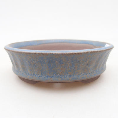 Ceramiczna miska bonsai 10 x 10 x 3 cm, kolor niebieski - 1