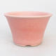Ceramiczna miska bonsai 11 x 11 x 7 cm, kolor różowy - 1/4
