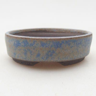Ceramiczna miska bonsai 7 x 7 x 2 cm, kolor niebieski - 1