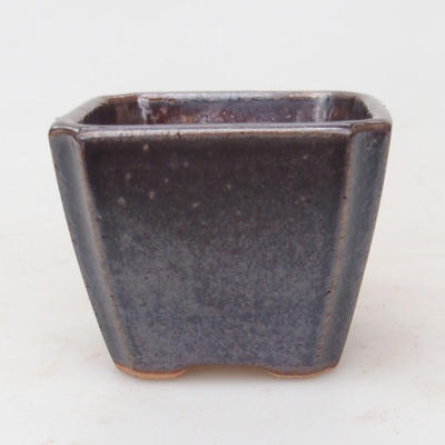 Ceramiczna miska bonsai 6,5 x 6,5 x 5,5 cm, kolor brązowy - 1