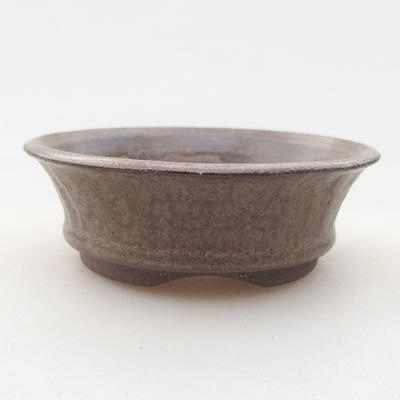 Ceramiczna miska bonsai 8 x 8 x 2,5 cm, kolor szary - 1