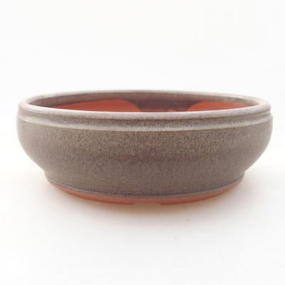 Ceramiczna miska bonsai 10 x 10 x 3,5 cm, kolor szary - 1