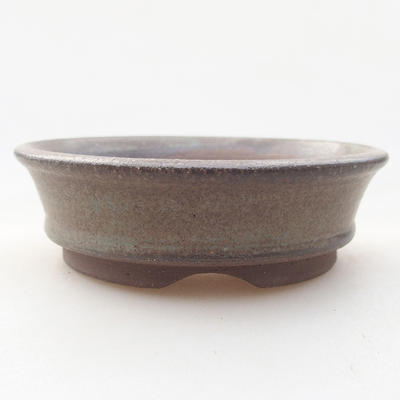 Ceramiczna miska bonsai 9 x 9 x 2,5 cm, kolor szary - 1