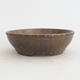 Ceramiczna miska bonsai 18 x 18 x 5,5 cm, kolor brązowy - 2. jakość - 1/4