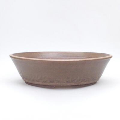 Ceramiczna miska bonsai 35 x 35 x 9 cm, kolor brązowy - 1