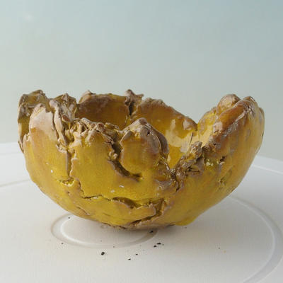 Ceramiczna powłoka 10 x 9 x 5 cm, kolor żółty - 1