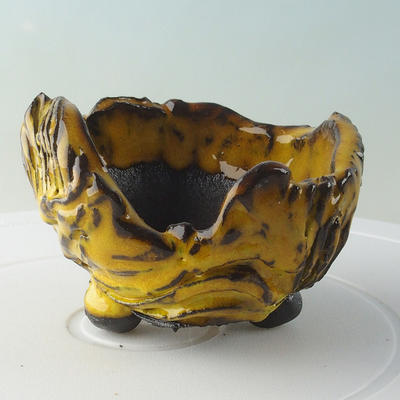 Ceramiczna powłoka 9 x 9 x 6 cm, kolor żółty - 1