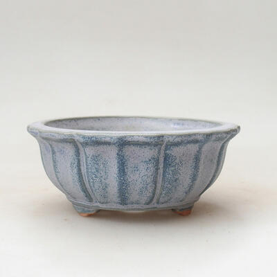 Ceramiczna miska bonsai 11 x 11 x 4,5 cm, kolor niebieski - 1