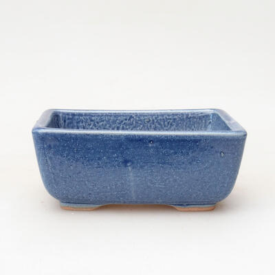 Ceramiczna miska bonsai 10 x 7 x 4 cm, kolor niebieski - 1