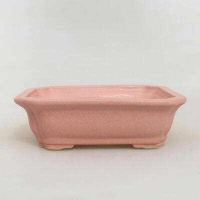 Ceramiczna miska bonsai 13,5 x 10,5 x 4 cm, kolor różowy - 1