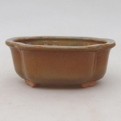 Ceramiczna miska bonsai 13 x 10 x 5 cm, kolor szaro-rdzawy - 1