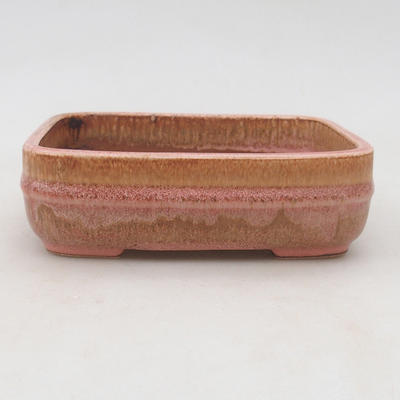 Ceramiczna miska bonsai 13,5 x 12 x 4,5 cm, kolor różowy - 1
