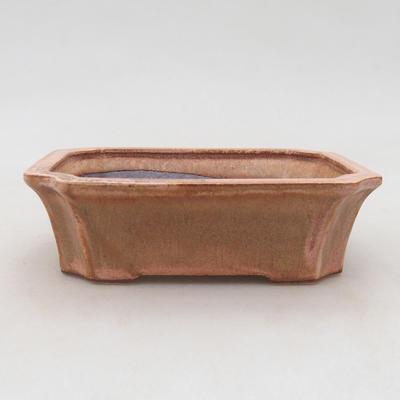 Ceramiczna miska bonsai 13 x 10,5 x 4 cm, kolor różowy - 1