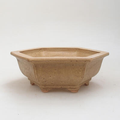 Ceramiczna miska bonsai 17 x 14,5 x 6 cm, kolor brązowy - 1