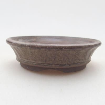 Ceramiczna miska bonsai 9 x 9 x 2 cm, kolor brązowy - 1