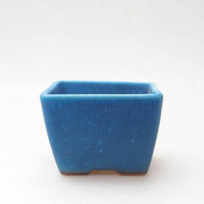 Ceramiczna miska bonsai 6,5 x 6,5 x 5 cm, kolor niebieski - 1