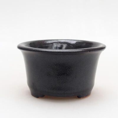 Ceramiczna miska bonsai 9 x 9 x 5 cm, kolor szary - 1